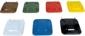 Farvede lg til affaldsbeholdere. Affaldsbeholdere 120 - 360 l