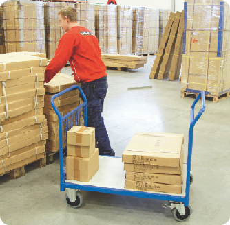 Rullevogn platformsvogn i funktion