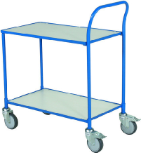 Rullevogn med 2 hylder. Blt stel