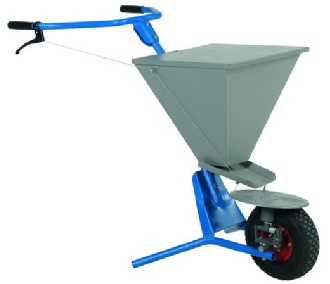 Saltspreder med rotationsplade