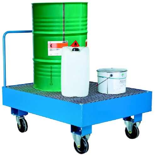 Spildbakke med hjul.