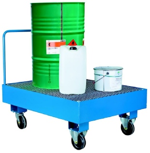 Spildbakke med hjul.