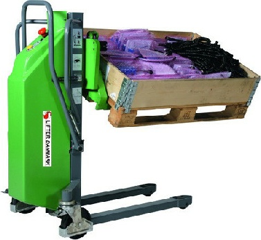 Elektrisk skubbestabler med sidekip