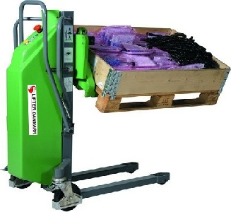 Elektrisk skubbestabler med sidekip