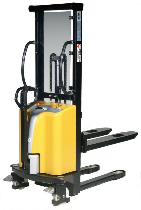 Stabler til hele og halve paller. Skubbes manuelt og l�fter elektrisk