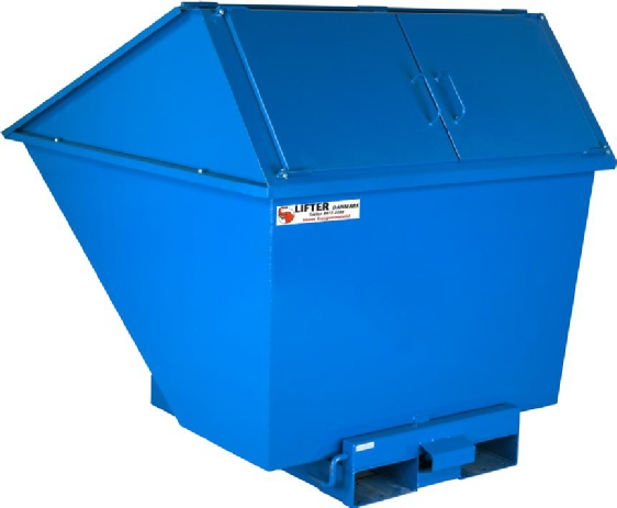 Tipcontainer med højt låg