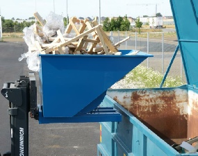 Tipcontainer til truck og stablere. Vippecontainer