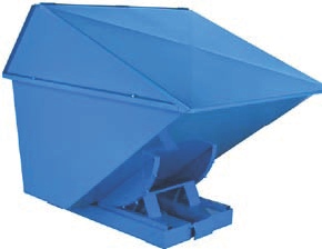 Tipcontainer. lukket med højt låg 